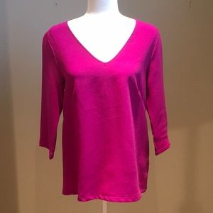 Impeccable Pig v neck blouse with 3/4 sleeve